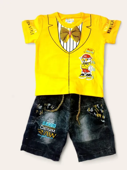 Imported%20Kids%20Clothes%20Summer%20Collection,%20Export%20Quality%20T-shirt%20And%20Jeans%20Short%20Pants%20For%20Kids%20Baby%20Boys%20-%20Image%207