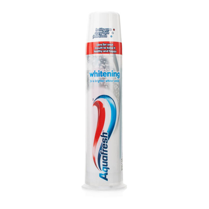 Aquafresh Fresh & Minty Whitening Pump Action 3 in 1 Formula Toothpaste 100 ml