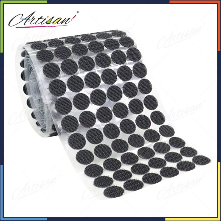 Artisan%20-%20Magic%20Sticky%20Self%20Adhesive%20Velcro%20Round%20Pads%20Dots%20-%20Black%20-%20Image%202