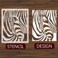 Zebra face  Reusable Stencil For wall Painting Art DIY Home Decor, Album Crafts and Canvas IDD 222. 