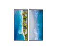 5x12 inch 2 PCS Picture Frames Glass Front Wall photo frame Scenery Picture Frame & Room Decor Foto frame. 