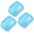 Pet Hamster Bathroom Bath Sand Room Sauna Toilet Blue White 10x7x7cm. 