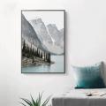 Mountain Lake Scenery Canvas Painting Living Room Wall Art Picture Poster Decor. 