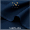 Grace Super Best Hard Cotton-Unstitched Clothing-Navy Blue-Grace Textiles. 
