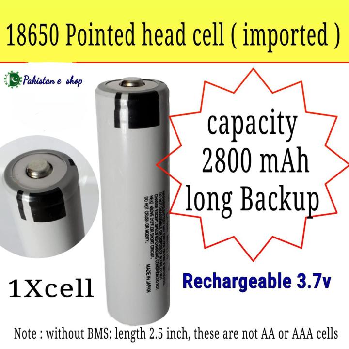 3.7 volt Cell for Work Lamp cell for LED Work Light battery for Work Lamp cell for Solar Flashlight battery for Rechargeable Emergency torch 3.7v Cell for Spotlight 18650 Pointed head cells 18650 cap head cells 18650 pointed head battery 18650 button top