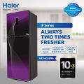 Haier 16 Cu Ft/Digital Inverter/HRF-438IFPA (Fresher & HCS Technology+Digital Control Panel+Turbo Fan+4 Temperature Sensors+ABT Technology+Inverter Compressor+Glass Door) Purple Colour Refrigerator/10 Years Warranty. 