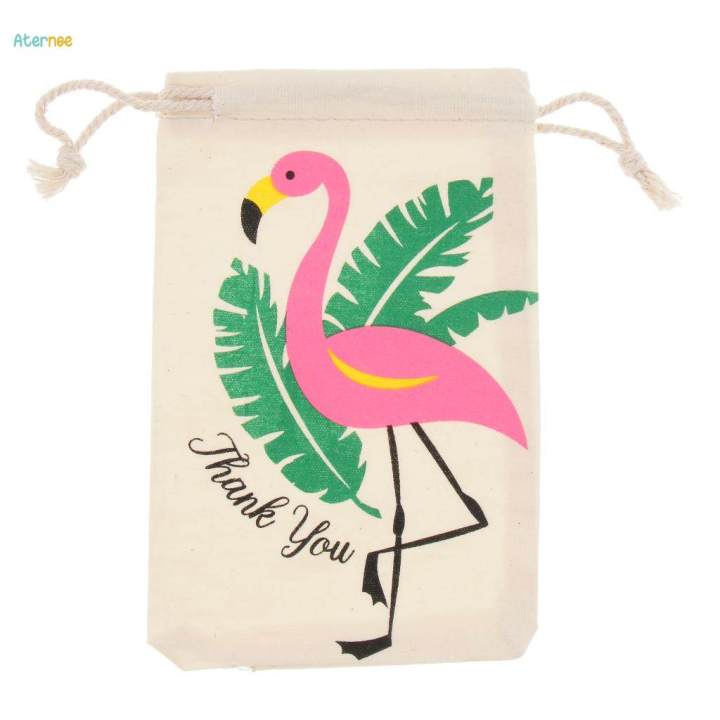 10pcs%20Flamingo%20Cotton%20Linen%20Sack%20Jewelry%20Pouch%20Drawstring%20Bag%20Wedding%20Favor%20-%20Image%205
