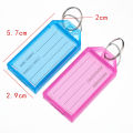 10pcs Plastic Key Tags with Flap Label Window Strong Split Ring for DIY ID Keychain Luggage Backpack Car Keys Identification Tag. 