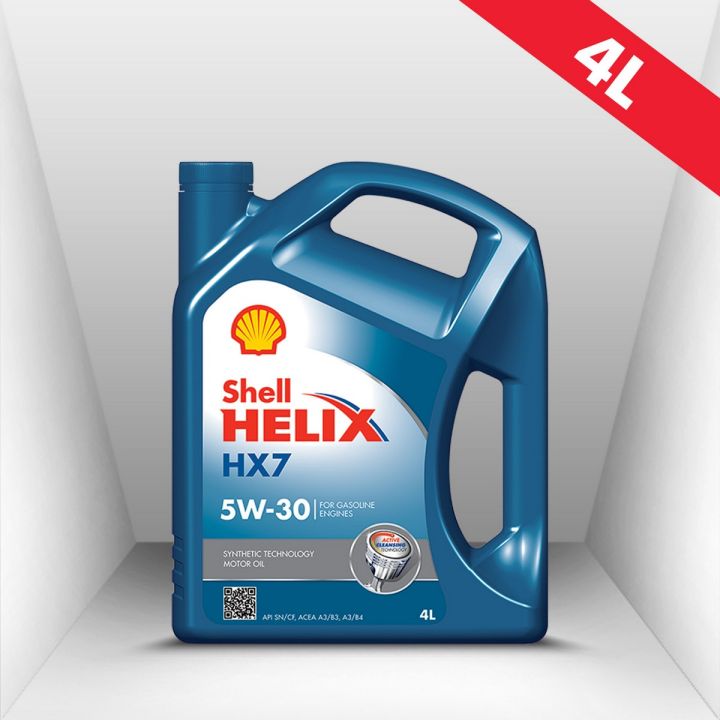 Shell Helix (HX7 5W-30) 4L, Synthetic Technology Motor Oil, Gasoline Engine Oil, Car Oil