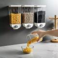 1500ml (1.5kg) Grain Storage Box ,Wall-mounted Tank, Cereal,Bean,Rice Container,Grain, oatmeal,dry fruit,& Dispenser. 