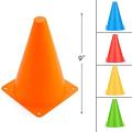 6 inch Multipurpose Training Cones Football Basketball, Soft & Durable Traffic Cone for Safety, Agility, Soccer, Football & Other Activities,. 