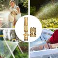 Brass Water Spray Nozzle Suitable for 1/2" Hose Pipe Adjustable Spray Nozzle Water Pressure Booster Water Spray Gun for Car Wash & Gardening Water Pressure Nozzle. 