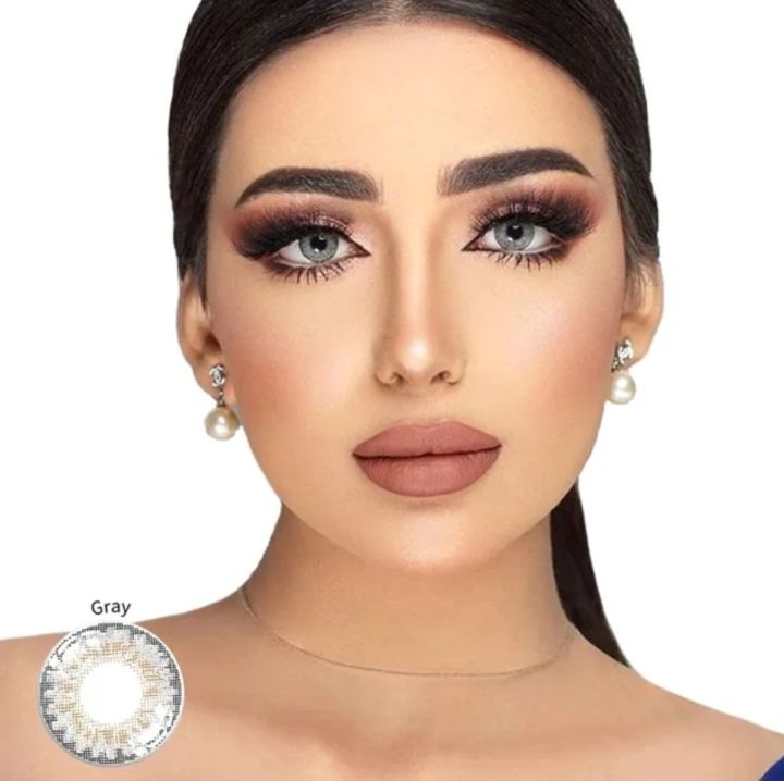 Drizzle style Eye contact lense eye care lense party wear lense in grey shades