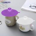 Tea Cup Lid Sparkling Silicone Cup Covers 6pcs Heat Resistant Lids for Cups Mugs Wine Glasses with Knob Multi-purpose Stylish Accessories Cup Lid with Rhinestones. 