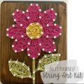 DIY String Art Creative Kit "Flower" - Size 4x6 Inches. 