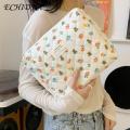 ECHIDNA Cosmetic Bag Floral Print Soft Fabric Makeup Bag. 