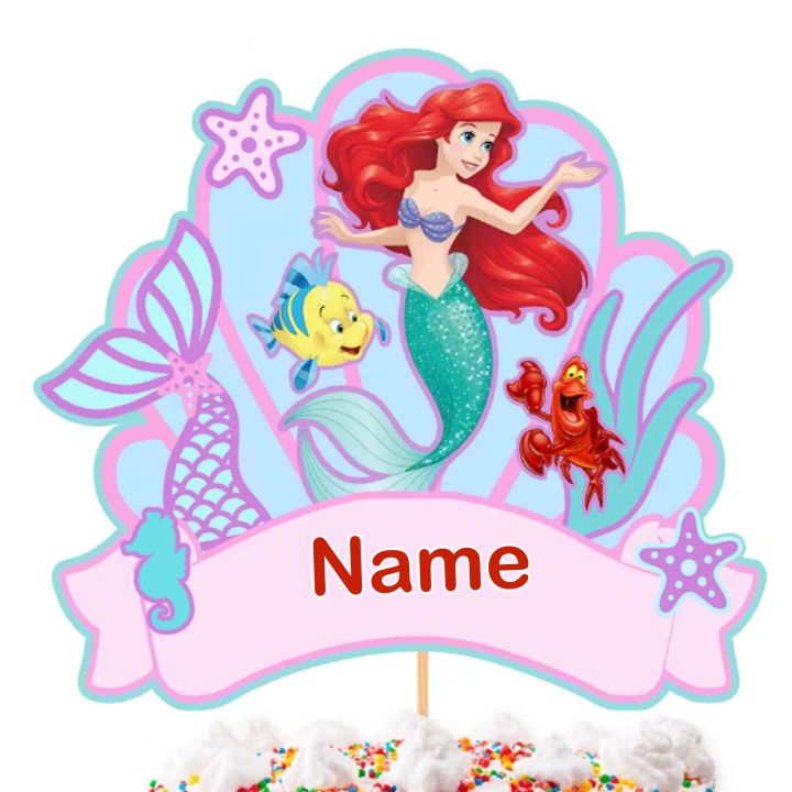 The Little Mermaid Cake Topper Customize PRINCESS Cake Topper, Little Mermaid Cake Topper, Little Mermaid, Little the-little-mermaid-cake-topper-customize-princess-cake-topper-little-mermaid-cake-topper-little-mermaid-little