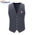 Suit Vest Top V Neck Single Breasted Pockets Waistcoat with Brooch. 
