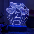 Gifts Creator Customised 3d illusion Table lamp, 3D Light Lamp, Night Lamp, Decoration Piece, Gift Piece | Heart Shape 3d lamp. 