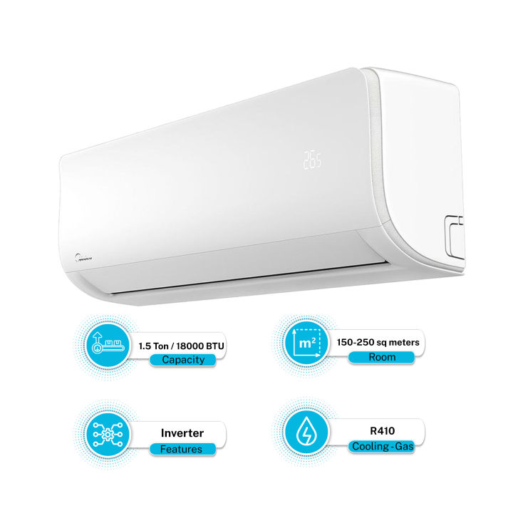 Midea 1.5 Ton DC Inverter AC Air Conditioner Heat and Cool Xtreme MSAGC-18HRFN1