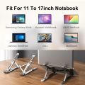 Adjustable laptop stands, Adjustable Height 7 Level, Foldable Laptop Stand  Aluminium metal Laptop Stand Solid Stand With Anti Slip Rubber Grips Portable Laptop Stand For all Size laptop Tablets and iOS Devices. 