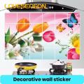 Oil-proof Wall Stickers Waterproof Kitchen Wall Sticker Oil-proof Heat Resistant Decal for Bathroom Kitchen Decor Self-adhesive Fruit Flower Dolphin Design Self-adhesive Wall Decorations. 
