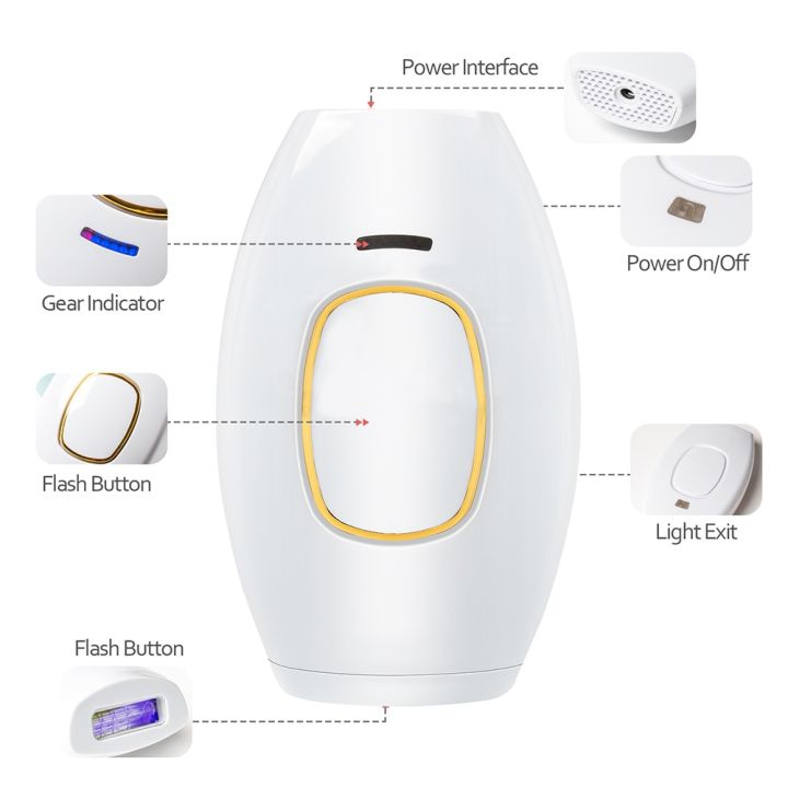 Portable Electric Hair Remover Ipl Mini Laser Hair Removal for Men and Women Depilador Portable Laser Hair Removal Device Permanent Facial Hair Removal Device Whole Body Laser Hair Removal Device   Note random color will be deliver