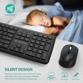 Wireless Multimedia Keyboard and Mouse Combo SBARDA 2.4GHz Wireless Full Size Compact Silent Keyboard and Mouse. 