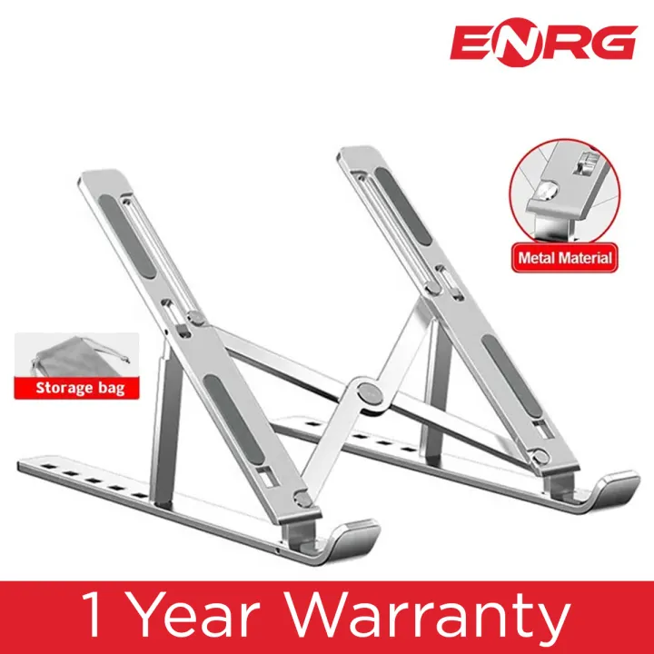 Energy%20-%20ENRG%20Portable%20Aluminum%20Foldable%20Laptop%20Metal%20Stand%20Hinge%20Adjustable%20Height%20Folding%20Holder%20Solid%20With%20Anti%20Slip%20Rubber%20Grips%20Silver%20-%20Image%203