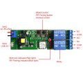 Wifi 2CH Switch Module Smart Home Automation Motor Switch 2 Channel Remote Control Relay AC 85-250V WiFi+RF. 