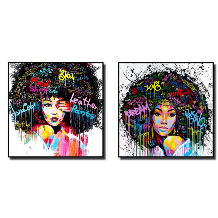 2Pcs%20Colorful%20Beauty%20Explosion%20Head%20Abstract%20Decorative%20Pictures%20Without%20Frame%20-%20Image%203