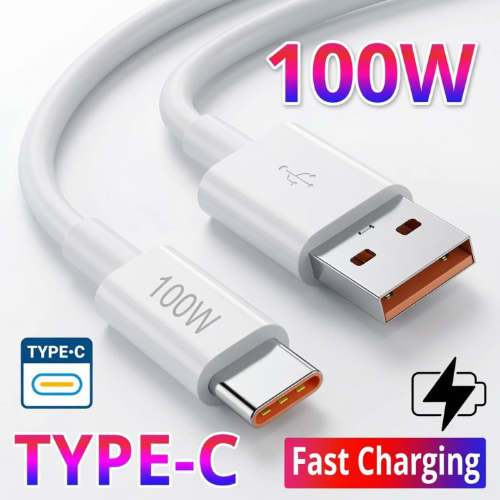 USB Type C Cable 100W 10A Fast Charging Wire Mobile Phone USB