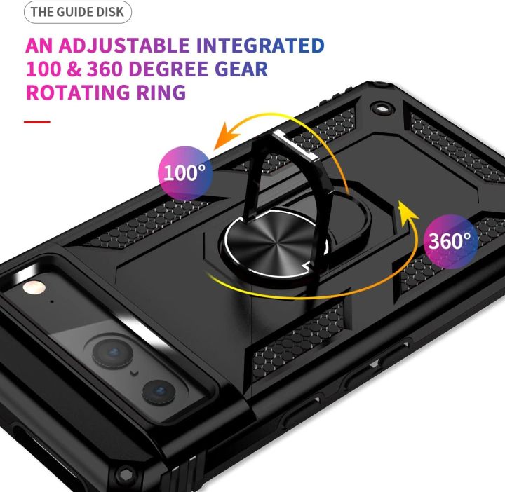Google%20Pixel%207%20Back%20Case%20Cover%20Heavy%20Armor%20Shockproof%20Case%20With%20Magnetic%20Ring%20Holder%20(Random%20Colors)%20-%20Image%204