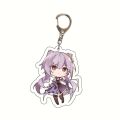 Genshin Impact Keychain Anime Bag Pandant Keyring Key Chain Xiao Ningguang Zhongli Hu Tao Acrylic character celebrate. 
