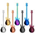 4pcs Guitar Spoon Cafe Coffee Tea Spoon Dessert Stainless Steel Exquisite Love Children Gift Spoon Colors Kitchen Accessories. 