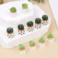 1/4PCS Creative Mini Cactus Potting Indoor Tabletop Small Potted Decoration Cactus Micro Landscape Ecological Bottle DIY Ornaments. 