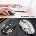 【6 Buttons】 Wireless Gaming Mouse RGB with 3200dpi - Breathing LED Light Wireless Optical Mouse with Mouse Pad for PC, Computer, Gaming, Laptop, Pubg, Mobile - Pink Color for Girls by FunBug. 
