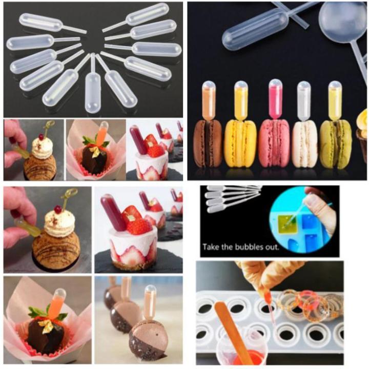 12 PCs Plastic Squeeze Pipettes Transfer 4ml Suitable for Chocolate, Cupcakes, Strawberries, Mini Cakes Tools & Accessories
