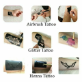8 Tikki & 6 Bail Beautiful Mehandi Design Sheet   Mehndi Stencils Stickers   Reuseable. 