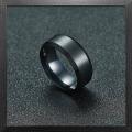 Simple Black Titanium Never Fade Band Ring For Boys & Girls. 