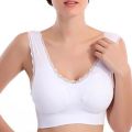 Women Lace Trim Bra Crop Underwear. 