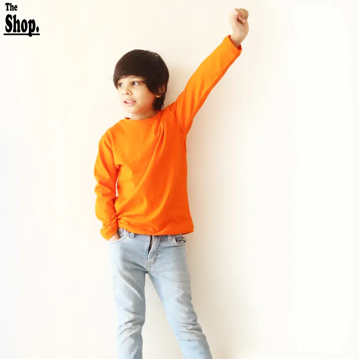 Pack%20Of%202%20-%20Cotton%20Full%20Sleeves%20Orange%20&%20White%20T-Shirts%20For%20Boys%20&%20Girls%20Kids%20(Unisex)%20-%20Image%205