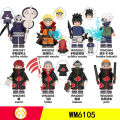 8pcs/set Hot Anime NARUTO Series Uchiha Yahiko Characters Building Blocks Bricks Accessories Collection WM6105. 