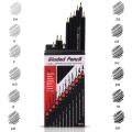 Giaded Degree USLON Black LED Pencills, Special Sketching Drawing Pencils, ( HB, F, B, 2B, 3B, 4B, 5B, 6B, 7B, 8B, H, 2H ), (Set of 12 Pencils). 