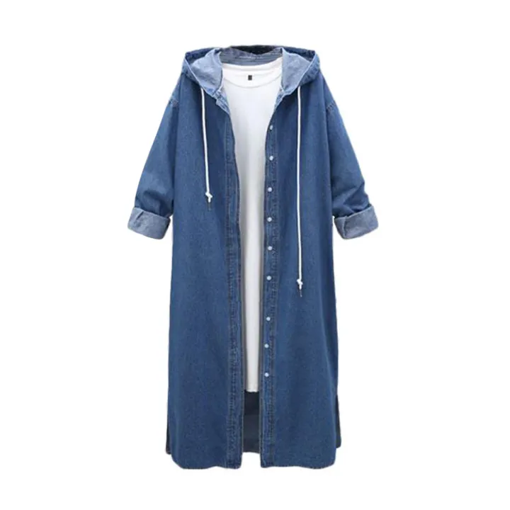 Women’s Winter Denim Long Coat - Stylish and Durable | Daraz.pk
