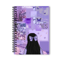 Mayfair Moments - Beautiful Lilac Spiral Notebook | A5 , A4 Sizes 200 pages | Aesthetic Girls Notebook | Lilac Diary. 