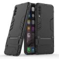 Samsung Galaxy A50  Mobile Phone Back Cover Shockproof Rugged Armor Hard Hybird Silicone Phone Stand Case - Black. 