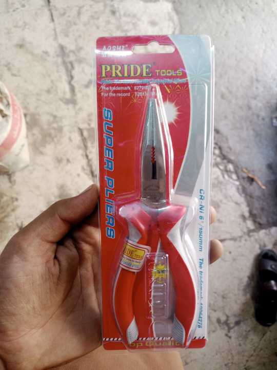 Pride%20Long%20Nose%20Plier%20(Plas)%20High%20Quality,6%20inch%20-%20Image%202