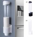 70 Cups Paper Cup Dispenser Plastic Cups Holder Disposable Automatic Holder Dustproof Free Punching Paper Cup Rack. 