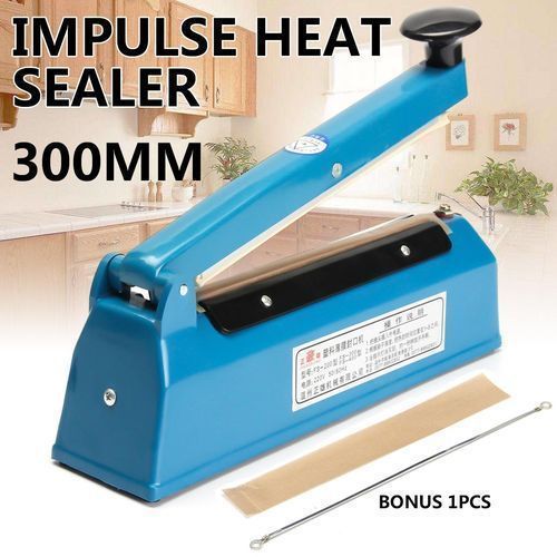 12 Inch Impulse Bag Sealer.300mm Impulse Manual Sealer Heat Sealing Machine With 8 Gear Temperature Control Manual Poly Bag Heat Sealer